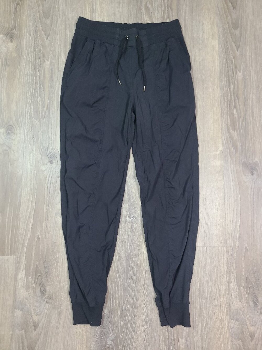 CRZ YOGA Black Ease Line Casual Drawstring Jogger Pants - Size M 8 10